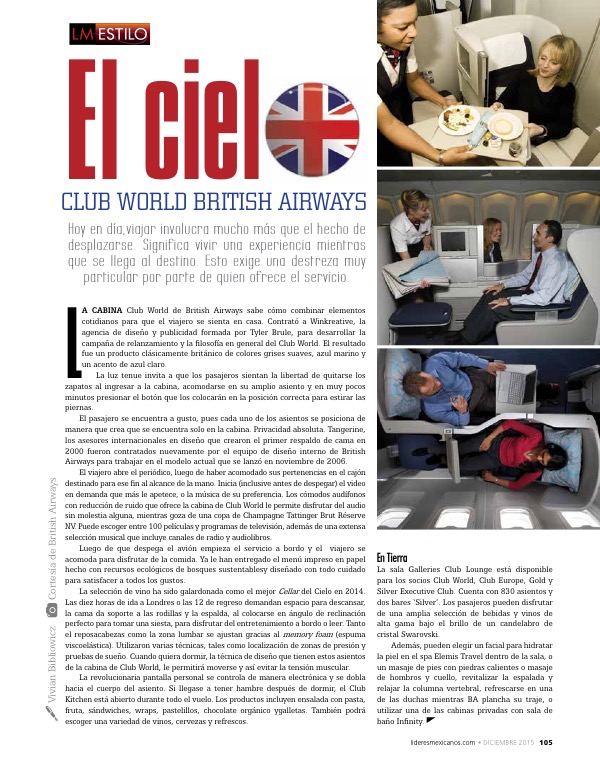 Club World British Airways